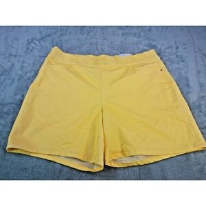 Intro Love the Fit Sheri Shorts Womens 18W Yellow Stretch Comfort Waist NWOT